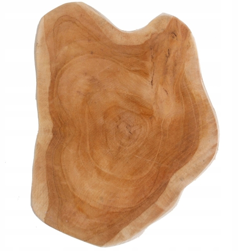 DREWNIANA Deska TEKOWA do krojenia serwowania plaster drewna naturalny 24cm