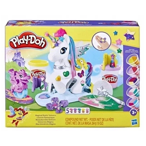 PLAY DOH Ciastolina ZESTAW JEDNOROŻEC UNICORN PEGAZ 5 TUB + Aksesoria F3613