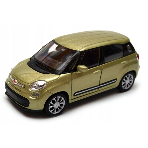 Fiat 500L 2013 metalowy model w skali 1:34 - 39 WELLY Nex złoty