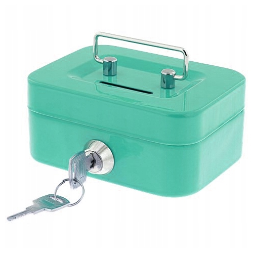 Sejf zamek szyfrowy Kasetka na pieniądze metalowa 12x10x18 cm DUŻY CZARNY