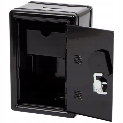 Sejf zamek szyfrowy Kasetka na pieniądze metalowa 12x10x18 cm DUŻY CZARNY
