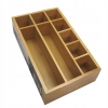 Pudełko organizer bambusowy na biżuterię 9 przegrudek duży 24 x 14 x 6 cm