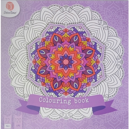 ANTYSTRESOWA KOLOROWANKA MALOWANKA MANDALA 72 SZT 120 GSM MANDALA ZENTANGLE