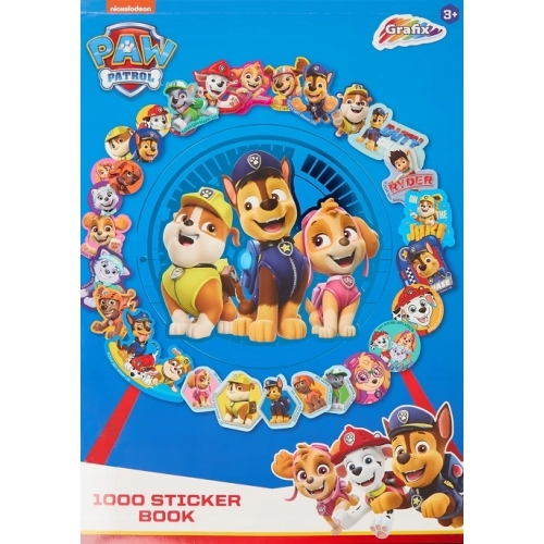 Naklejki klasyczne samoprzylepne zeszyt A4 PAW PATROL SKY CHASE 1000 sztuk