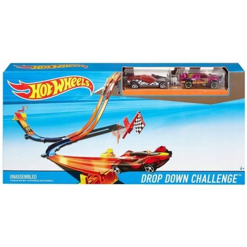 Tor samochodowy Mattel Hot Wheels Podwójny zjazd z dwoma samochodzikami 15