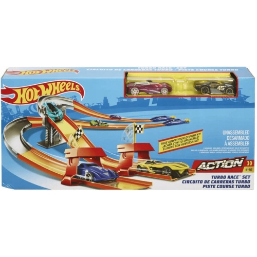Tor samochodowy Mattel Hot Wheels Podwójny zjazd z dwoma samochodzikami 15