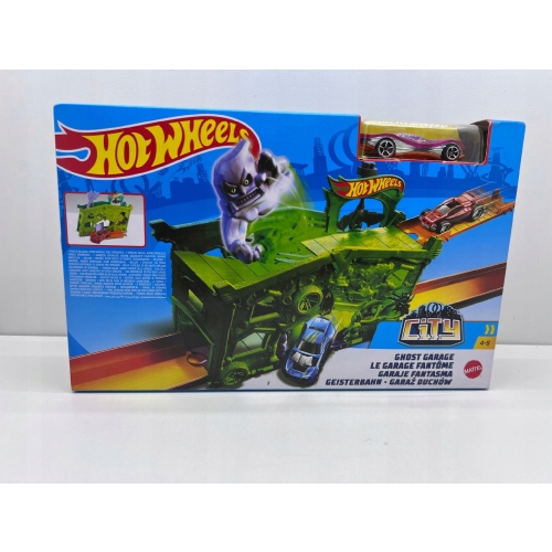 HOT WHEELS CITY GHOST GARAGE GARAŻ DUCHÓW Z RÓŻOWYM AUTEM FJN 38 NOWY MODEL