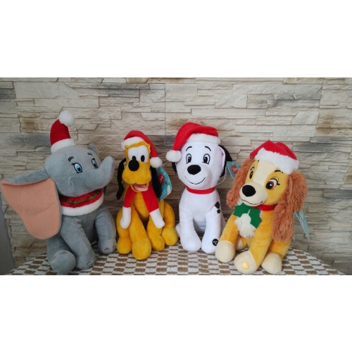 Maskotka Disney Dalmatyńczyk w czapce świątecznej z dźwiękami na prezent
