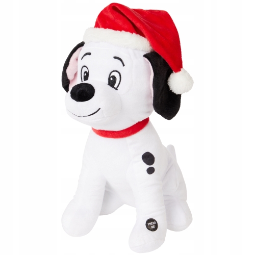 Maskotka Disney Dalmatyńczyk w czapce świątecznej z dźwiękami na prezent