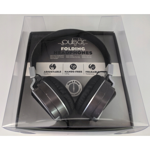 Słuchawki przewodowe nauszne regulowane białe miękkie 46 PULSAR na prezent