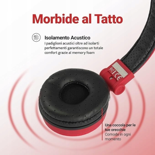 Słuchawki przewodowe nauszne regulowane białe miękkie 46 PULSAR na prezent