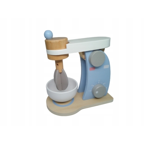 DREWNIANY BLENDER DLA DZIECI AKCESORIA KUCHENNE MINI MATTERS BLUE-GREY FSC