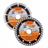 Tarcze diamentowe Werckmann 2 sztuki segmentowe i turbo 125 mm Mocne