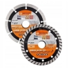 Tarcze diamentowe Werckmann 2 sztuki segmentowe i turbo 125 mm Mocne