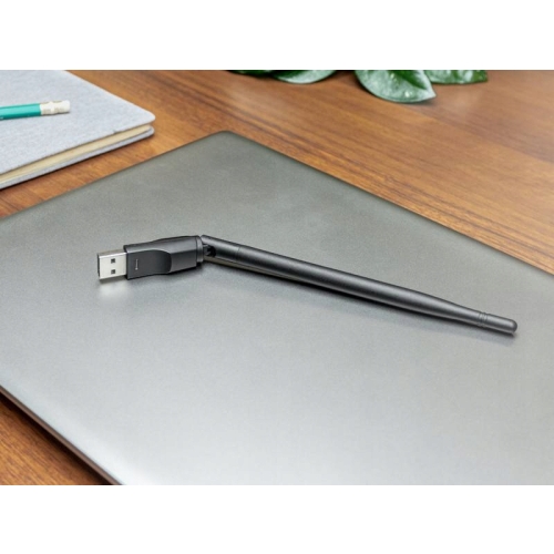Karta sieciowa zewnętrzna 2,4 GHz chipset MT7601 Adapter WIFI antena czarna