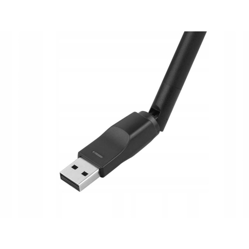 Karta sieciowa zewnętrzna 2,4 GHz chipset MT7601 Adapter WIFI antena czarna