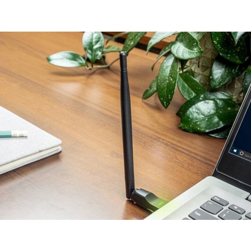 Karta sieciowa zewnętrzna 2,4 GHz chipset MT7601 Adapter WIFI antena czarna