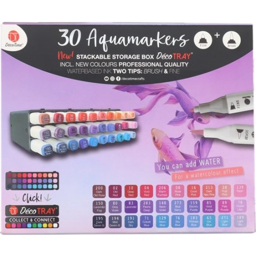 DECOTRAY PODWÓJNE TWIN MARKERY 12 SZTUK GRANATOWE GG1 - GG3