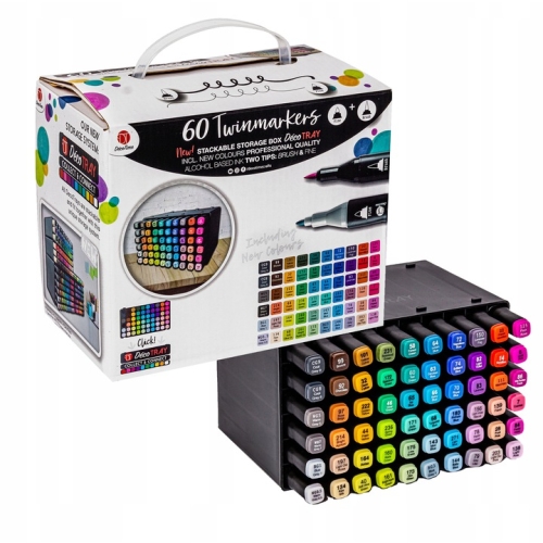 DECOTRAY PODWÓJNE TWIN MARKERY 12 SZTUK GRANATOWE GG1 - GG3