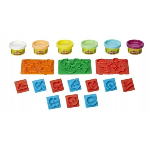 PLAY-DOH CIASTOLINA ZESTAW KREATYWNY 25 FOREMEK I CYFR 6 MAS E8533 PREZENT