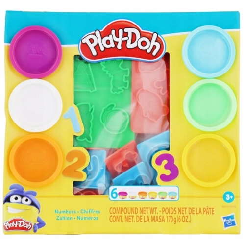 PLAY-DOH CIASTOLINA ZESTAW KREATYWNY 25 FOREMEK I CYFR 6 MAS E8533 PREZENT