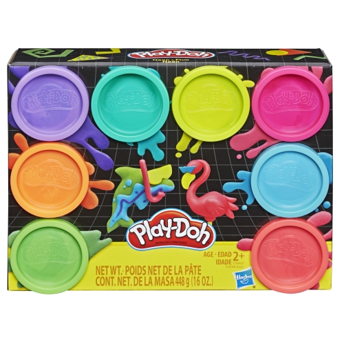 PLAY-DOH CIASTOLINA Zestaw Neonowy 8 tubek E5063 MIX KOLORÓW NA PREZENT