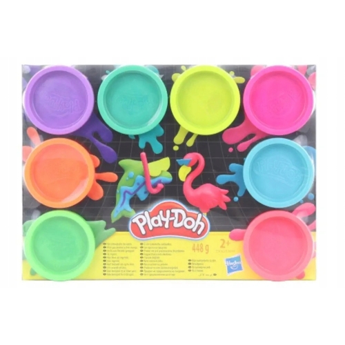 PLAY-DOH CIASTOLINA Zestaw Neonowy 8 tubek E5063 MIX KOLORÓW NA PREZENT