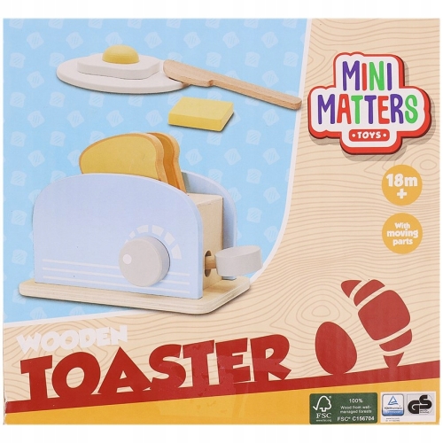 DREWNIANY TOSTER DLA DZIECI AKCESORIA KUCHENNE Drewniana Mini Matters MM