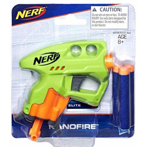1x Pistolet Nerf Nanofirei + 3 strzałki piankowe NERF Nanofire HIT Zielony