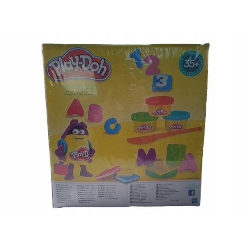PLAY-DOH ciastolina LITERY CYFERKI 8 TUBEK MIX KOLORÓW DO ZABAWY DLA DZIECI