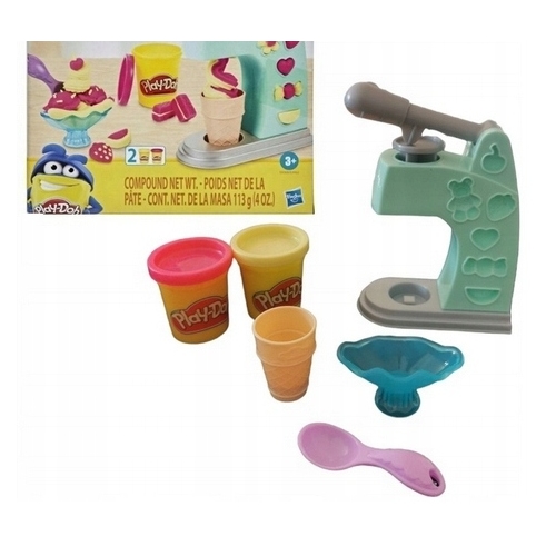 PLAY-DOH CIASTOLINA Z MASZYNĄ DO LODÓW DLA DZIECI ZESTAW E9368 LODZIARNIA