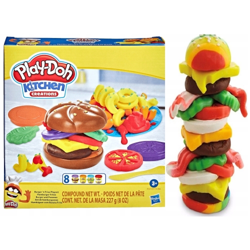 PLAY-DOH Ciastolina BURGER Z FRYTKAMI E5472 E5112 HASBRO ZESTAW DLA DZIECKA