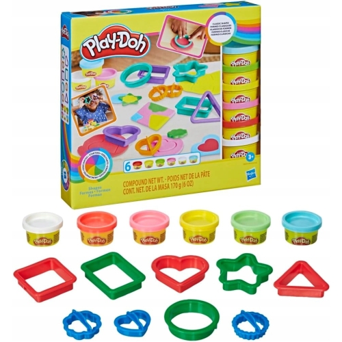 Ciastolina Play-Doh Starters Kształy Foremki 6 Tub kolorów Hasbro E8534
