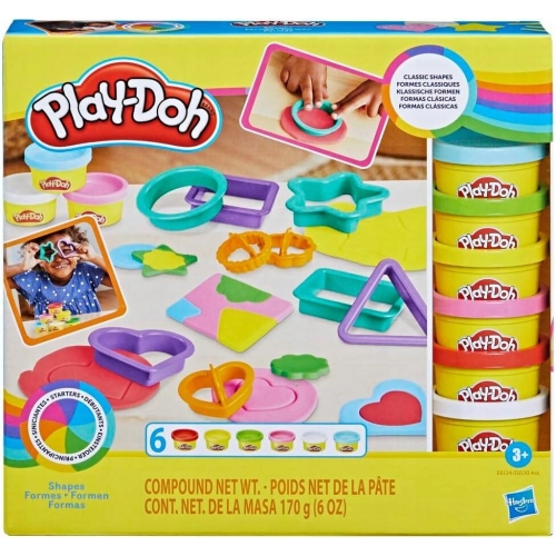 Ciastolina Play-Doh Starters Kształy Foremki 6 Tub kolorów Hasbro E8534