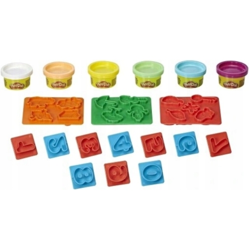 Ciastolina Play-Doh Hasbro do nauki liczenia Cyferki 6 tubek Foremki E5833