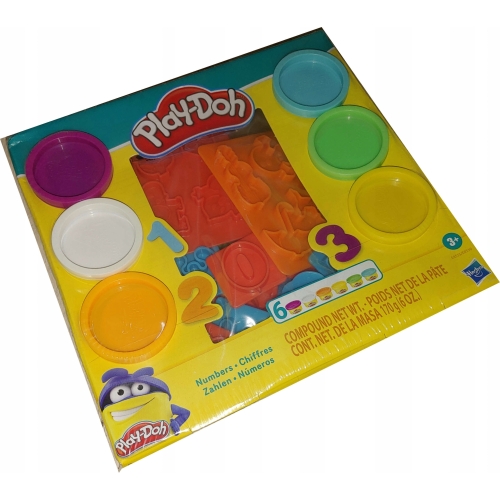 Ciastolina Play-Doh Hasbro do nauki liczenia Cyferki 6 tubek Foremki E5833