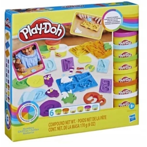 Ciastolina Play-Doh Hasbro do nauki liczenia Cyferki 6 tubek Foremki E5833
