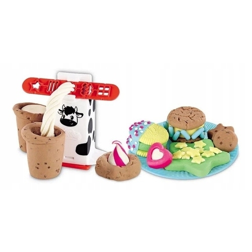 PLAY-DOH Ciastolina MLECZNE CIASTECZKA HASBRO+6 TUB I AKCESORIA DUŻY ZESTAW