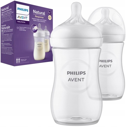 PHILIPS AVENT Zestaw 2 butelki 260ml dla niemowąt Natural Response SCY903