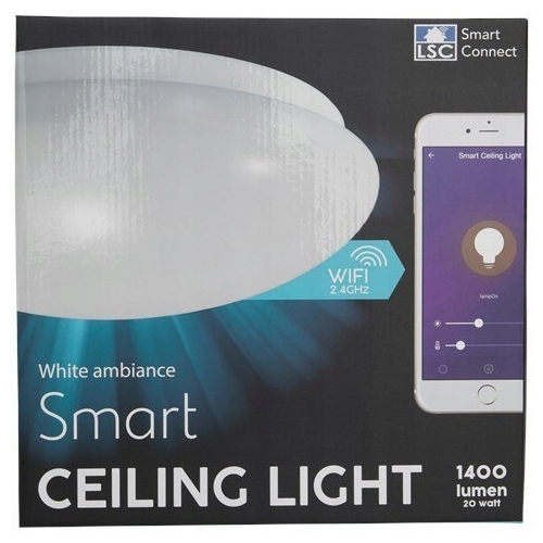 LAMPA SUFITOWA INTELIGENTNA LSC WIFI LED PLAFON 28 cm 1400 lumen 360° IP20