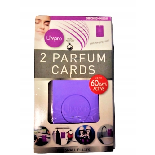ZAWIESZKA KARTA PERFUMOWANA DO AUTA SZAFY ZAPACH ORCHIDEA I PIŻMO FIOLETOWA