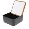 POJEMNIK BAMBUSOWY Z LUSTERKIEM ORGANIZER NOWOŚĆ wym. 14x14x7cm