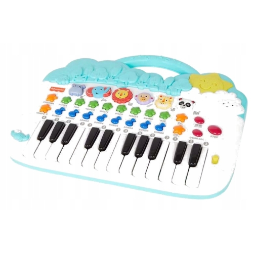 PIANINKO INTERAKTYWNE ZE ZWIERZĄTKAMI FISHER PRICE ZABAWKA wym. 30x35cm