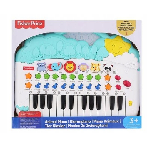 PIANINKO INTERAKTYWNE ZE ZWIERZĄTKAMI FISHER PRICE ZABAWKA wym. 30x35cm