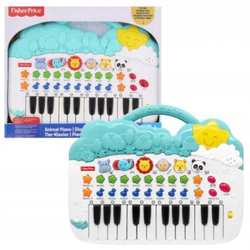 PIANINKO INTERAKTYWNE ZE ZWIERZĄTKAMI FISHER PRICE ZABAWKA wym. 30x35cm