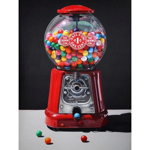 DYSTRYBUTOR DOZOWNIK AUTOMAT 300 gram GUM DO ŻUCIA GUMA BALONOWA różowa