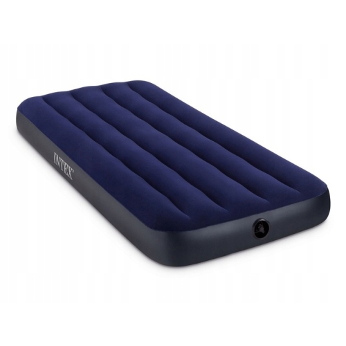 Dmuchany MATERAC WELUROWY 191x76x22 cm Intex Basen Jezioro Granatowy 68950