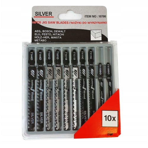 Zestaw 10 x Brzeszczot Metal PVC Drewno Wyrzynarki Piły Werckmann
