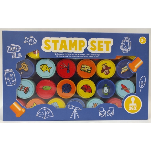 Zestaw stempelków dla dzieci STAMP SET 26szt nieb.
