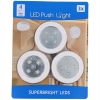 Lampka LAMPKI LED push meblowe dotykowe do szafy Zestaw 3 szt CZARNE